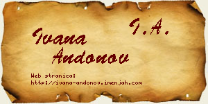 Ivana Andonov vizit kartica